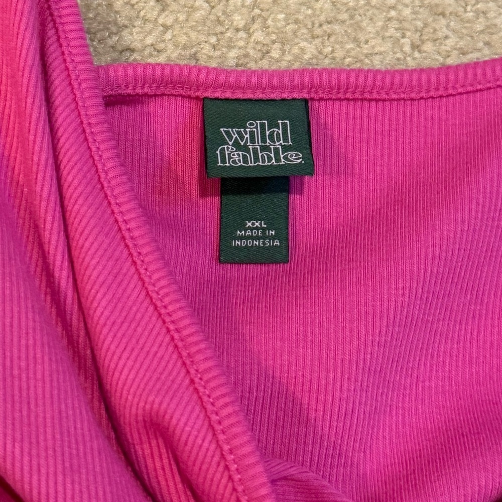 Wild Fable Fuchsia Ribbed Dress - Picture 3 of 7